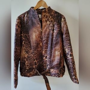 Dana Buchman cheetah leopard print jacket 2